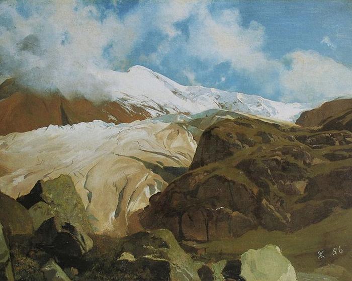 Rudolf Koller Gletscher am Sustenpass oil painting image